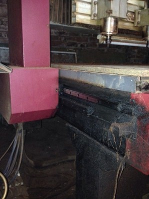 máy cnc cũ đã bám bụi